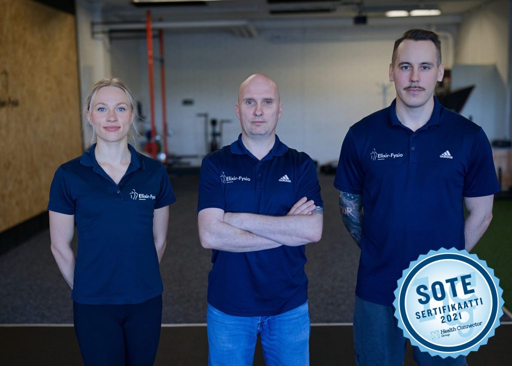 Elixirin tiimi, jonka alukulmassa sote sertifikaatti 2021